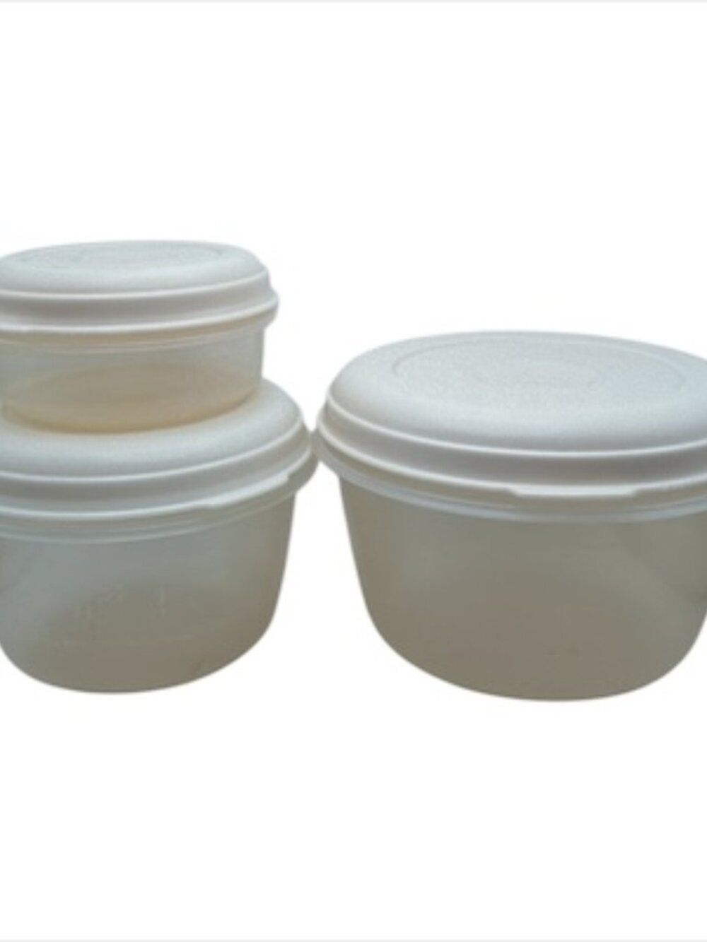 Rubbermaid Servin' Saver Storage Containers Round Lid 6c. 4c. 14oz. EUC